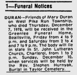 funeral notice